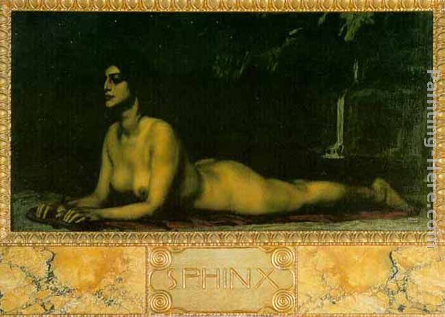 The Sphinx painting - Franz von Stuck The Sphinx art painting